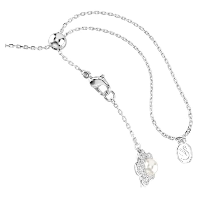 Colier strâns pe gât Ariana Grande X Swarovski cu perle de cristal, tăietură rotundă, alb, placat cu rodiu Colier strâns pe gât Ariana Grande X Swarovski cu perle de cristal, tăietură rotundă, alb, placat cu rodiu
