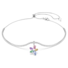 Colier strâns pe gât Ariana Grande X Swarovski cu tăieturi mixte, flori, multicolor, placat cu rodiu Colier strâns pe gât Ariana Grande X Swarovski cu tăieturi mixte, flori, multicolor, placat cu rodiu