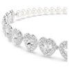 Colier strâns pe gât Ariana Grande X Swarovski cu tăieturi mixte, perle de cristal, inimă, alb, placat cu rodiu Colier strâns pe gât Ariana Grande X Swarovski cu tăieturi mixte, perle de cristal, inimă, alb, placat cu rodiu
