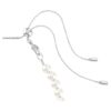 Colier strâns pe gât Ariana Grande X Swarovski cu tăieturi mixte, perle de cristal, inimă, alb, placat cu rodiu Colier strâns pe gât Ariana Grande X Swarovski cu tăieturi mixte, perle de cristal, inimă, alb, placat cu rodiu