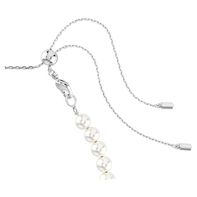 Colier strâns pe gât Ariana Grande X Swarovski cu tăieturi mixte, perle de cristal, inimă, alb, placat cu rodiu Colier strâns pe gât Ariana Grande X Swarovski cu tăieturi mixte, perle de cristal, inimă, alb, placat cu rodiu