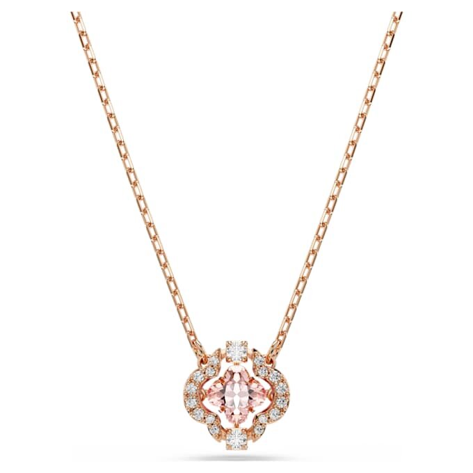 Colier Una Clover, roz, placat cu aur roz Colier Una Clover, roz, placat cu aur roz