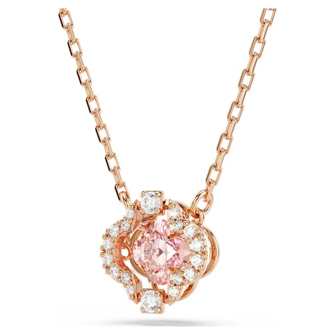 Colier Una Clover, roz, placat cu aur roz Colier Una Clover, roz, placat cu aur roz