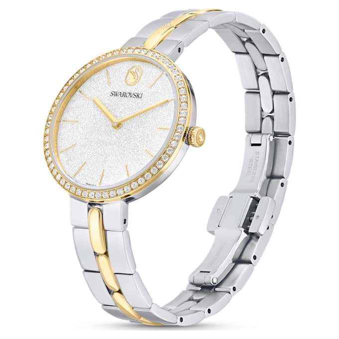 Cosmopolitan Ceas fabricat în Elveția, brățară metalică, nuanță argintie, finisaj din metale mixte Cosmopolitan Ceas fabricat în Elveția, brățară metalică, nuanță argintie, finisaj din metale mixte