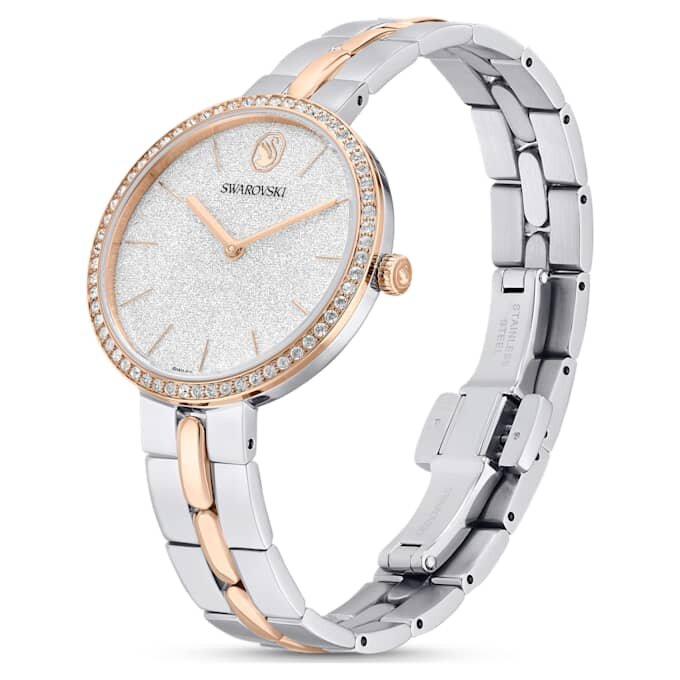 Cosmopolitan Ceas fabricat în Elveția, brățară metalică, nuanță argintie, finisaj din metale mixte Cosmopolitan Ceas fabricat în Elveția, brățară metalică, nuanță argintie, finisaj din metale mixte