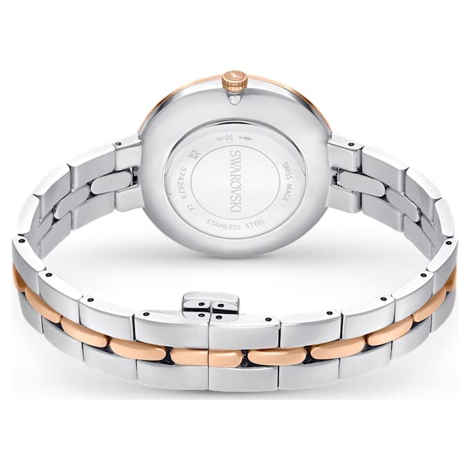 Cosmopolitan Ceas fabricat în Elveția, brățară metalică, nuanță argintie, finisaj din metale mixte Cosmopolitan Ceas fabricat în Elveția, brățară metalică, nuanță argintie, finisaj din metale mixte