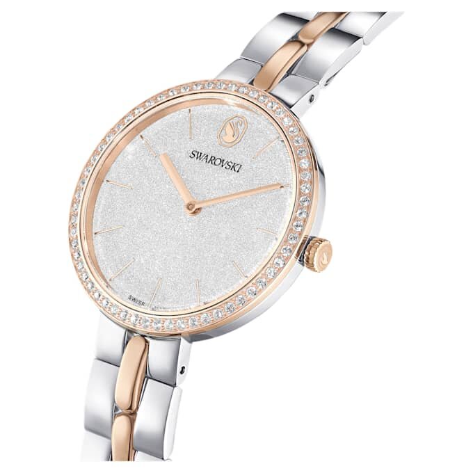 Cosmopolitan Ceas fabricat în Elveția, brățară metalică, nuanță argintie, finisaj din metale mixte Cosmopolitan Ceas fabricat în Elveția, brățară metalică, nuanță argintie, finisaj din metale mixte