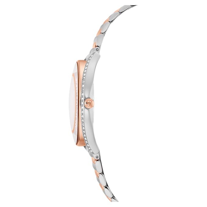 Crystalline Aura, fabricat în Elveția, brățară metalică, nuanță de aur roz, finisaj din metale mixte Crystalline Aura, fabricat în Elveția, brățară metalică, nuanță de aur roz, finisaj din metale mixte