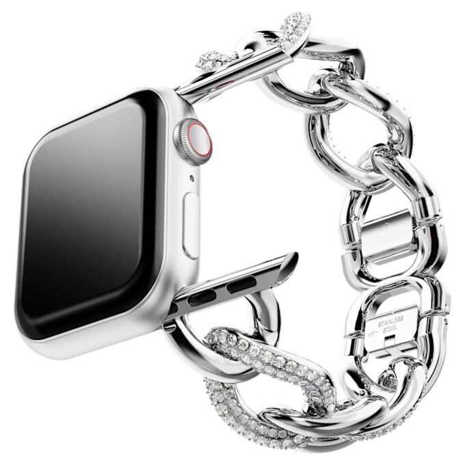 Curea cu lanț pentru Apple Watch® 40 mm și 41 mm, nuanță argintie, oțel inoxidabil Curea cu lanț pentru Apple Watch® 40 mm și 41 mm, nuanță argintie, oțel inoxidabil
