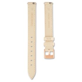 Curea de ceas cu lățimea de 12 mm (0,47″), din piele, bej, finisaj aur roz Curea de ceas cu lățimea de 12 mm (0,47″), din piele, bej, finisaj aur roz