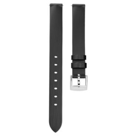 Curea de ceas cu lățimea de 12 mm (0,47″), din piele, neagră, oțel inoxidabil Curea de ceas cu lățimea de 12 mm (0,47″), din piele, neagră, oțel inoxidabil