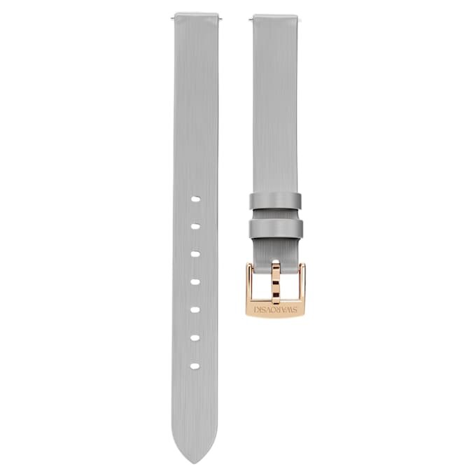 Curea de ceas cu lățimea de 12 mm (0,47″), din piele, nuanță argintie, finisaj în nuanța aurului roz Curea de ceas cu lățimea de 12 mm (0,47″), din piele, nuanță argintie, finisaj în nuanța aurului roz