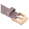 Curea de ceas cu lățimea de 13 mm (0,51″), din piele, gri, finisaj aur roz