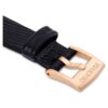 Curea de ceas cu lățimea de 13 mm (0,51″), din piele, neagră, cu finisaj în nuanța aurului roz Curea de ceas cu lățimea de 13 mm (0,51″), din piele, neagră, cu finisaj în nuanța aurului roz