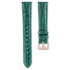 Curea de ceas cu lățimea de 16 mm (0,63″), din piele cu cusături, verde Curea de ceas cu lățimea de 16 mm (0,63″), din piele cu cusături, verde