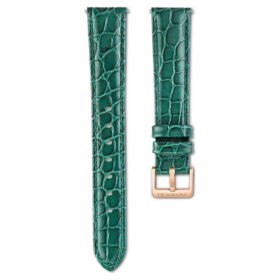 Curea de ceas cu lățimea de 16 mm (0,63″), din piele cu cusături, verde