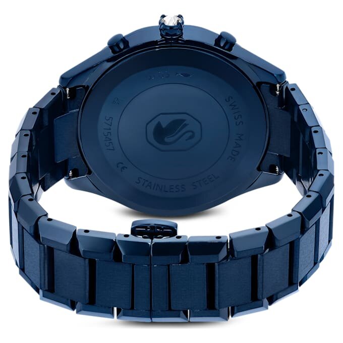 Dextera Chrono 39 mm, fabricat în Elveția, brățară metalică, albastru, finisaj albastru Dextera Chrono 39 mm, fabricat în Elveția, brățară metalică, albastru, finisaj albastru