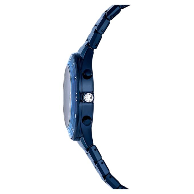 Dextera Chrono 39 mm, fabricat în Elveția, brățară metalică, albastru, finisaj albastru Dextera Chrono 39 mm, fabricat în Elveția, brățară metalică, albastru, finisaj albastru