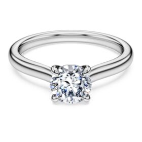 Diamante de laborator Eternity, 1 carat în total, formă rotundă, aur alb de 14K Diamante de laborator Eternity, 1 carat în total, formă rotundă, aur alb de 14K