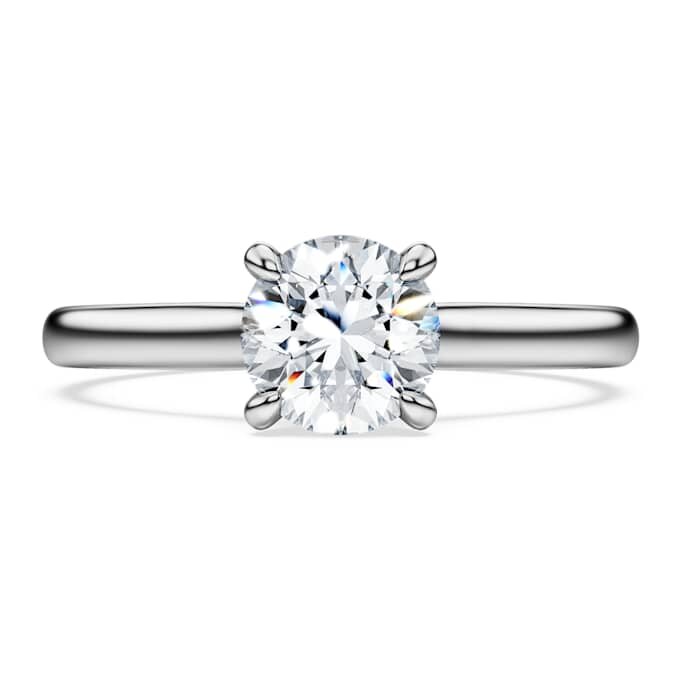 Diamante de laborator Eternity, 1 carat în total, formă rotundă, aur alb de 14K Diamante de laborator Eternity, 1 carat în total, formă rotundă, aur alb de 14K