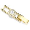 Extensie Una Angelic cu tăietură rotundă, albă, placată cu aur Extensie Una Angelic cu tăietură rotundă, albă, placată cu aur