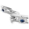 Extensie Una Angelic cu tăietură rotundă, albastră, placată cu rodiu Extensie Una Angelic cu tăietură rotundă, albastră, placată cu rodiu