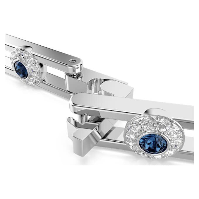 Extensie Una Angelic cu tăietură rotundă, albastră, placată cu rodiu Extensie Una Angelic cu tăietură rotundă, albastră, placată cu rodiu