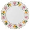 Farfurie de masă Idyllia din porțelan, cu motiv imprimat în cristal, crin și citron, multicoloră Farfurie de masă Idyllia din porțelan, cu motiv imprimat în cristal, crin și citron, multicoloră