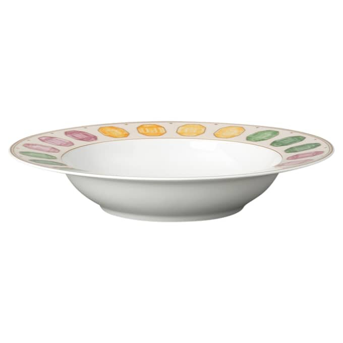 Farfurie de supă Idyllia din porțelan, cu motiv imprimat „Crystal”, pietre prețioase, multicolor Farfurie de supă Idyllia din porțelan, cu motiv imprimat „Crystal”, pietre prețioase, multicolor