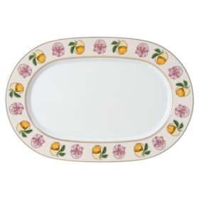 Farfurie Idyllia din porțelan, motiv imprimat cu cristale, Lily Citron, mică, multicoloră
