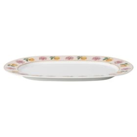 Farfurie Idyllia din porțelan, motiv imprimat cu cristale, Lily Citron, mică, multicoloră