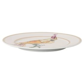 Farfurie pentru pâine Idyllia din porțelan, cu motiv „Crystal Print”, cacadu, multicolor