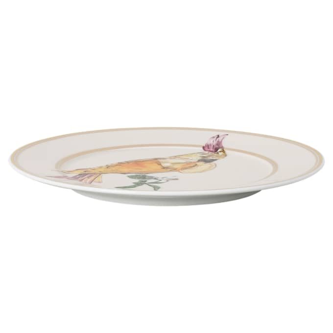 Farfurie pentru pâine Idyllia din porțelan, cu motiv „Crystal Print”, cacadu, multicolor Farfurie pentru pâine Idyllia din porțelan, cu motiv „Crystal Print”, cacadu, multicolor
