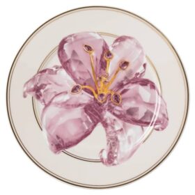 Farfurie pentru pâine Idyllia din porțelan, cu motiv Crystal Print, crin, violet Farfurie pentru pâine Idyllia din porțelan, cu motiv Crystal Print, crin, violet