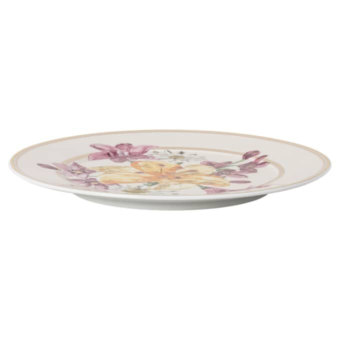 Farfurie pentru pâine Idyllia din porțelan, cu motiv imprimat „Crystal”, „Bouquet”, multicoloră Farfurie pentru pâine Idyllia din porțelan, cu motiv imprimat „Crystal”, „Bouquet”, multicoloră