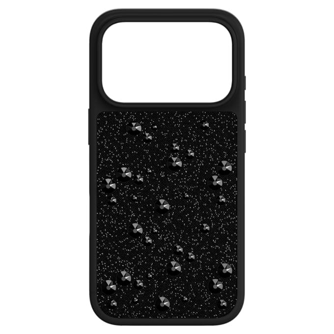 Husă de înaltă calitate pentru smartphone cu cristale pe partea din spate, iPhone® 17 Pro, negru Husă de înaltă calitate pentru smartphone cu cristale pe partea din spate, iPhone® 17 Pro, negru