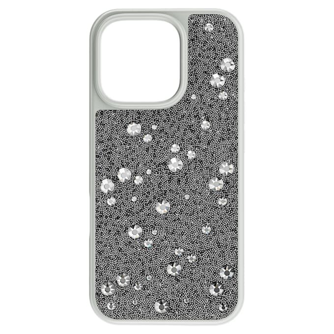 Husă de înaltă calitate pentru smartphone cu design împrăștiat, pentru iPhone® 16 Pro, nuanță argintie Husă de înaltă calitate pentru smartphone cu design împrăștiat, pentru iPhone® 16 Pro, nuanță argintie