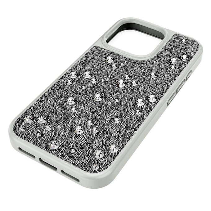 Husă de înaltă calitate pentru smartphone cu design împrăștiat, pentru iPhone® 16 Pro, nuanță argintie Husă de înaltă calitate pentru smartphone cu design împrăștiat, pentru iPhone® 16 Pro, nuanță argintie