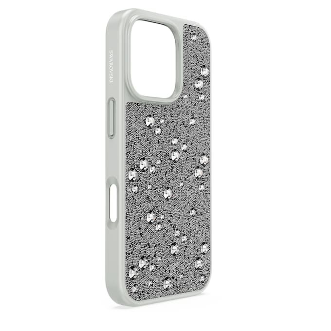 Husă de înaltă calitate pentru smartphone cu design împrăștiat, pentru iPhone® 16 Pro, nuanță argintie Husă de înaltă calitate pentru smartphone cu design împrăștiat, pentru iPhone® 16 Pro, nuanță argintie
