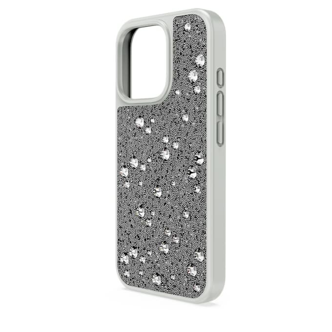 Husă de înaltă calitate pentru smartphone cu design împrăștiat, pentru iPhone® 16 Pro, nuanță argintie Husă de înaltă calitate pentru smartphone cu design împrăștiat, pentru iPhone® 16 Pro, nuanță argintie