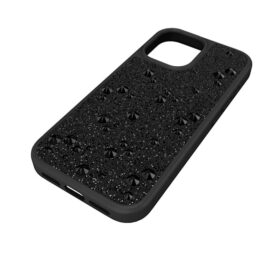 Husă înaltă pentru smartphone cu cristale cu fața plată, iPhone® 17, negru