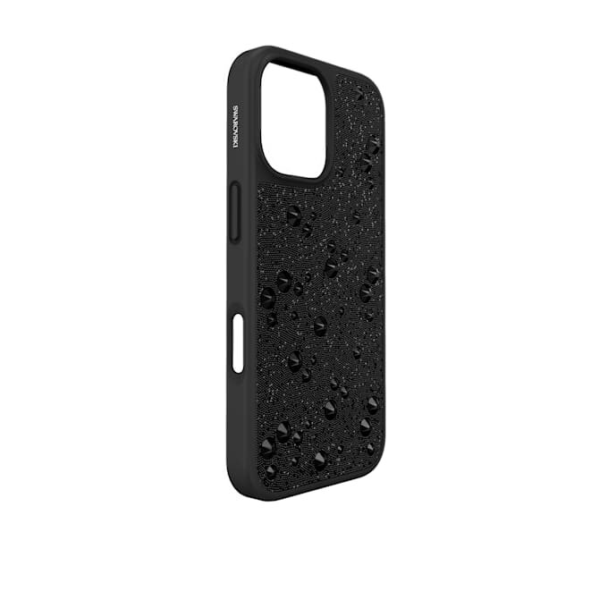 Husă înaltă pentru smartphone cu cristale cu fața plată, iPhone® 17, negru Husă înaltă pentru smartphone cu cristale cu fața plată, iPhone® 17, negru