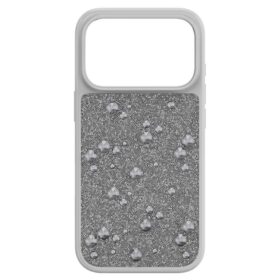 Husă înaltă pentru smartphone cu cristale pe partea din spate, iPhone® 17 Pro, nuanță argintie