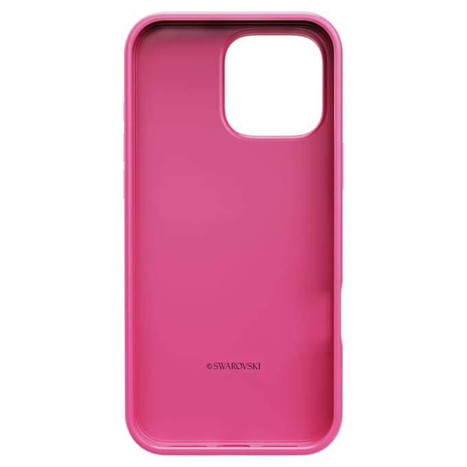Husă înaltă pentru smartphone cu motiv imprimat cu cristale, iPhone® 16 Pro Max, roz Husă înaltă pentru smartphone cu motiv imprimat cu cristale, iPhone® 16 Pro Max, roz