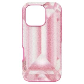 Husă pentru smartphone cu imprimeu cu cristale, iPhone® 16 Pro, roz