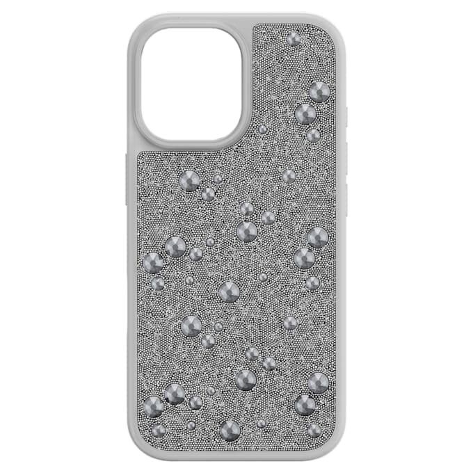 Husă pentru smartphone High cu cristale pe partea din spate, iPhone® 17, nuanță argintie Husă pentru smartphone High cu cristale pe partea din spate, iPhone® 17, nuanță argintie