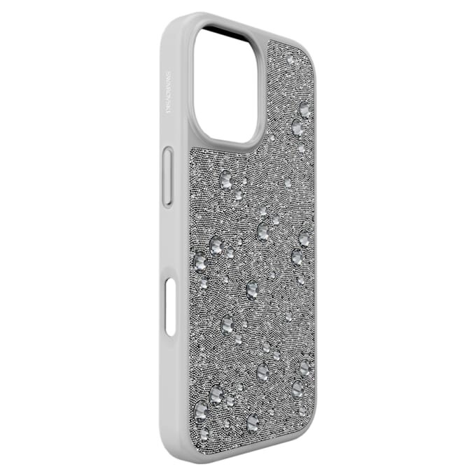 Husă pentru smartphone High cu cristale pe partea din spate, iPhone® 17, nuanță argintie Husă pentru smartphone High cu cristale pe partea din spate, iPhone® 17, nuanță argintie