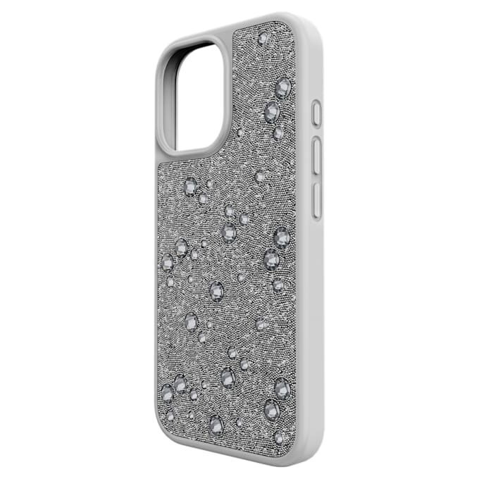 Husă pentru smartphone High cu cristale pe partea din spate, iPhone® 17, nuanță argintie Husă pentru smartphone High cu cristale pe partea din spate, iPhone® 17, nuanță argintie