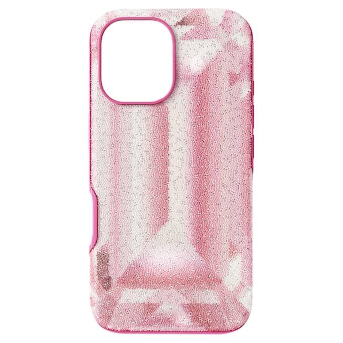 Husă pentru smartphone High cu imprimeu cu cristale, iPhone® 16, roz Husă pentru smartphone High cu imprimeu cu cristale, iPhone® 16, roz