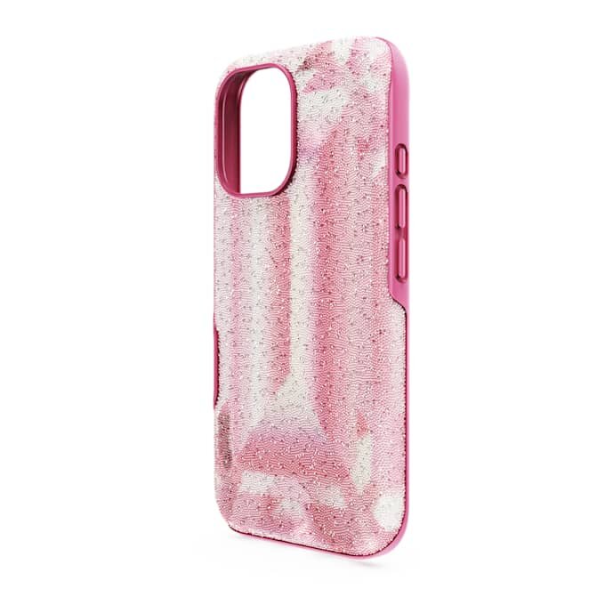 Husă pentru smartphone High cu imprimeu cu cristale, iPhone® 16, roz Husă pentru smartphone High cu imprimeu cu cristale, iPhone® 16, roz